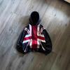 Hot-selling Mi Flag Hooded Zip-Up Sweatshirt, Loose Trendy Brand Jacket, Casual Top for Men and Women