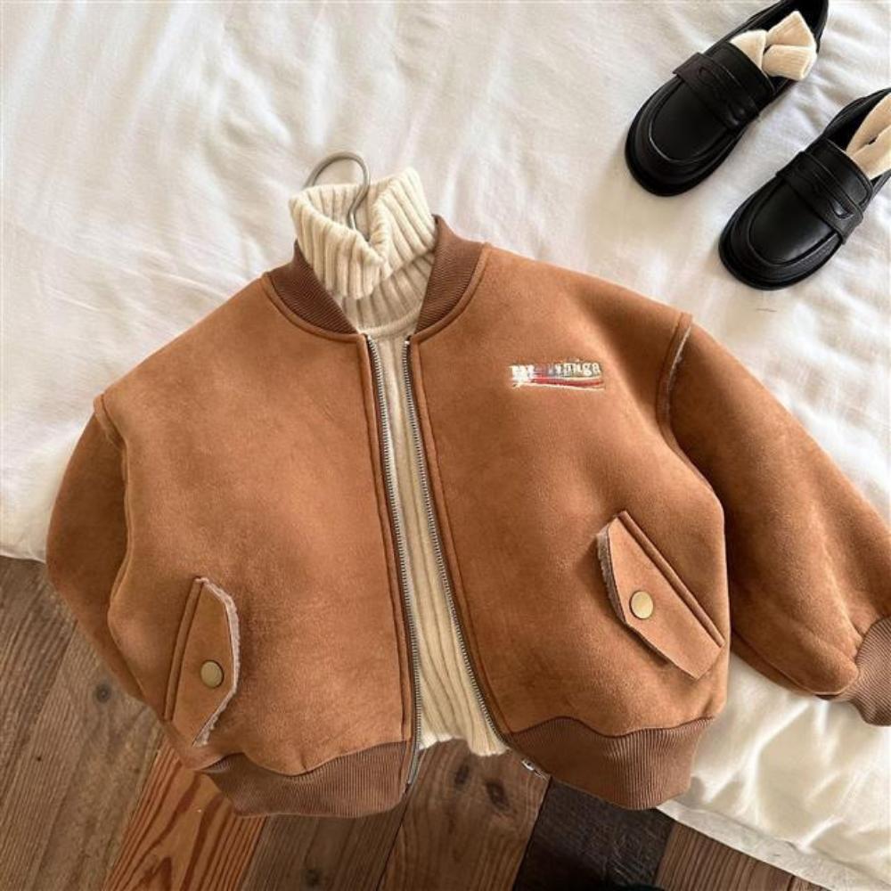 Autumn and Winter Children's Fleece Thick Warm Coat for Boys and Girls