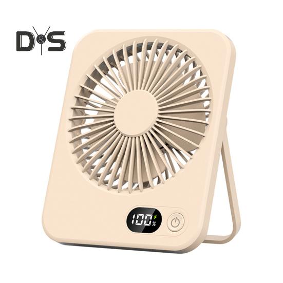 

Портативный настольный вентилятор Перезаряжаемый постоянный вентилятор емкостью 1200 мАч с батарейным питанием и цифровым дисплеем Сверхтихий складной настольный вентилятор 5 регулируемых скоростей коричневый