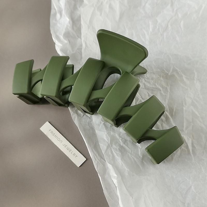 Vintage Matt Geometrische Kunststoff Haarspange für Damen Elegant Haar Dekorieren Lange Dicke Haarspangen Mode Haarschmuck