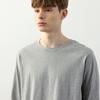 Kojeuneog Plain Men'S Round Long Sleeve T-Shirt