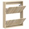 Wall Mounted Shoe Cabinet ZWOLLE 71 X 17 X 86 Cm Sonoma Oak