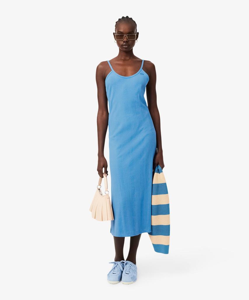 Lacoste Women'S Sleeveless Long Rib Dress Ef0966-56G 776