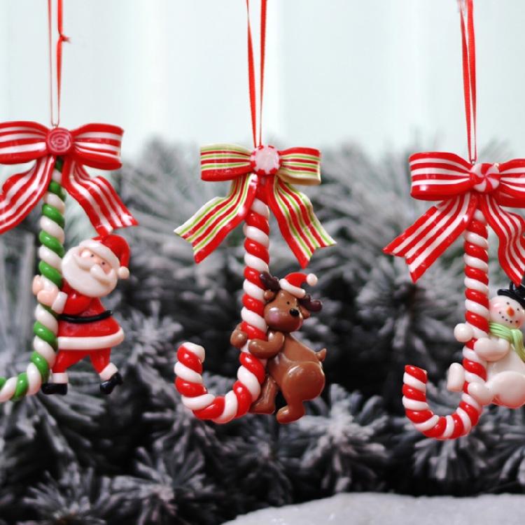 Candy Cane Christmas Tree Hanging Ornaments Xmas Hanging Decoration Santa Claus