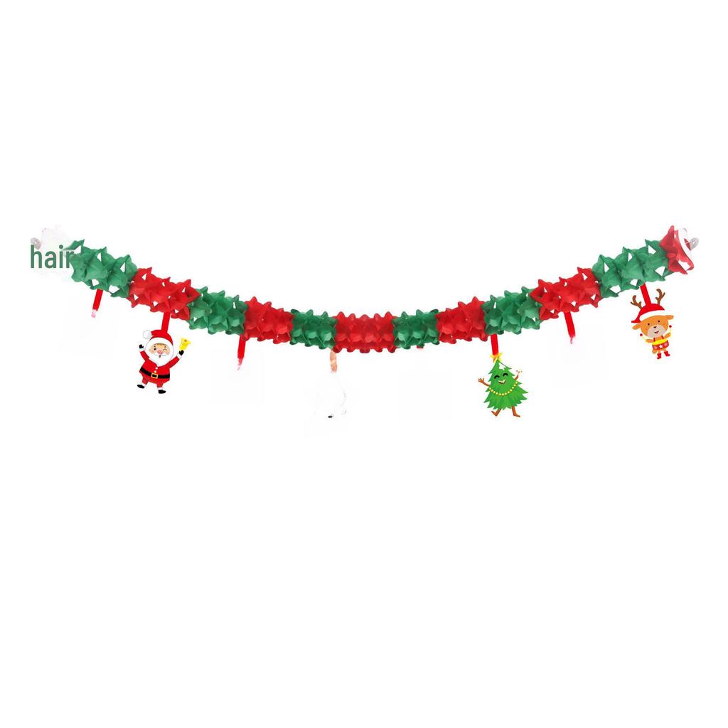 "Christmas Decoration Set: Pull Flowers & Flags for Kindergarten and Mall Displays"