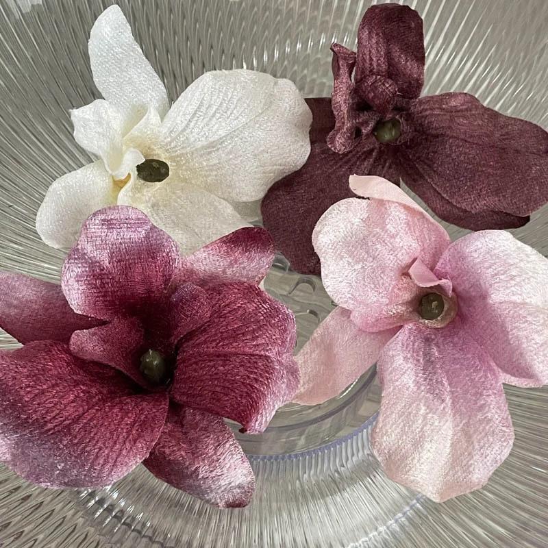 New Simulated Phalaenopsis Flower Hair Clip for Women French Elegant Barrettes Hairpin Girls Headwear Hair Accessories