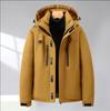 Detachable Hooded Fur Collar Cold Resistant Men's Winter Cotton Jacket Thickened Warm Lightweight Casual Loose Comfortable Cotton Clothes