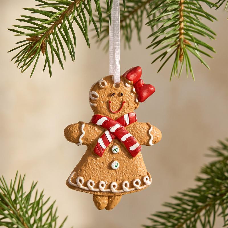 New Christmas Tree Ornaments Pendant Garland Gingerbread House DIY Christmas Pendant, Resin Gingerbread Man Pendant