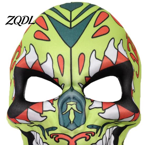 Comfortable Carnival Face Cushion Day of The Dead Skull Masque, Halloween Sugar Full Party Masque Masquerade Accessory for Cosplay, Mexican