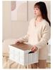 Portable Folding Picnic Basket with Wooden Top