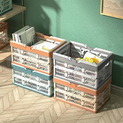 1 panier de rangement pliable pastel grande boîte de rangement pliable avec poignée pour la cuisine, le salon et l'organisation du bureau
