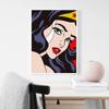 Krása Ženy Červené rty Umělecké dílo Roy Lichtenstein Plakát Umělecké plátno Nástěnné obrazy pro předsíň Dívka Ložnice Domácí dekorace Dárek Bez rámu