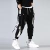 Nuevos monos de moda para hombre, mallas con cordón de empalme, pantalones Cargo deportivos informales sueltos