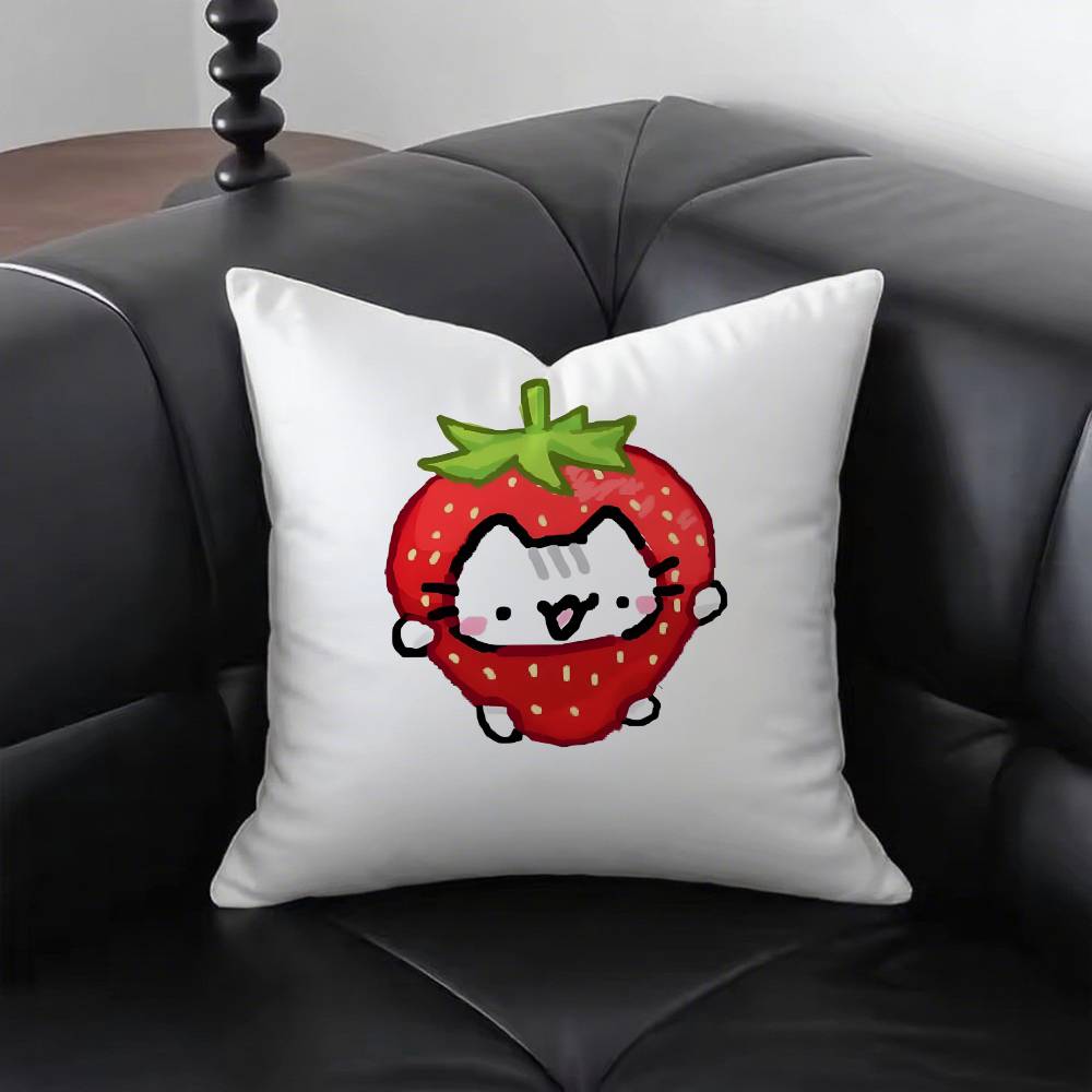 Cute BBasiilleaf CATs Pillow Case Fashion Square Pillowcase Bedroom Sofa Room Ins Decoration Leisure