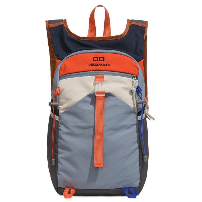 Color Block Outdoor Backpack with Multiple Pockets Lightweight Hiking and Travel Bag for Men and Women