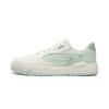 Li Ning Common 80s Skateboard Shoes Women's Low Top Champagne White/Water Wave Green AGCW038-1