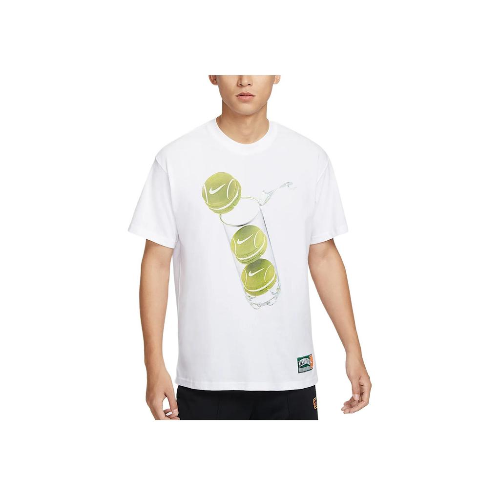 Nike T-shirt ras du cou ample court à manches courtes raglan pour homme Blanc HJ3469-100