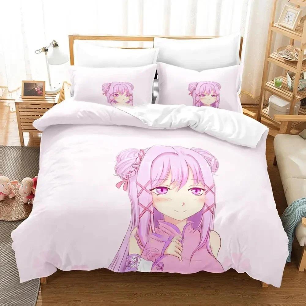 Comfortable Anime Print Duvet Cover Set With Duvet Cover And Pillowcases King Queen Twin Sizes For All Ages