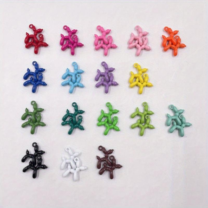 20pcs New Candy Color Cartoon Balloon Dog Pendant Women Beads Short Chain Choker Necklaces Collar Trendy Cute Puppy Jewelry Gift