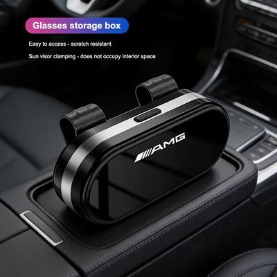 LVCF8 Klips do przechowywania okularów Uchwyt na okulary przeciwsłoneczne do osłony przeciwsłonecznej samochodu Naklejka do Mercedes Benz AMG W204 W205 W203 W190 W202 W220 W221