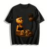 Anthropomorphic Coffee Cup Couple Fun Print T-Shirt Pure Cotton T-shirt
