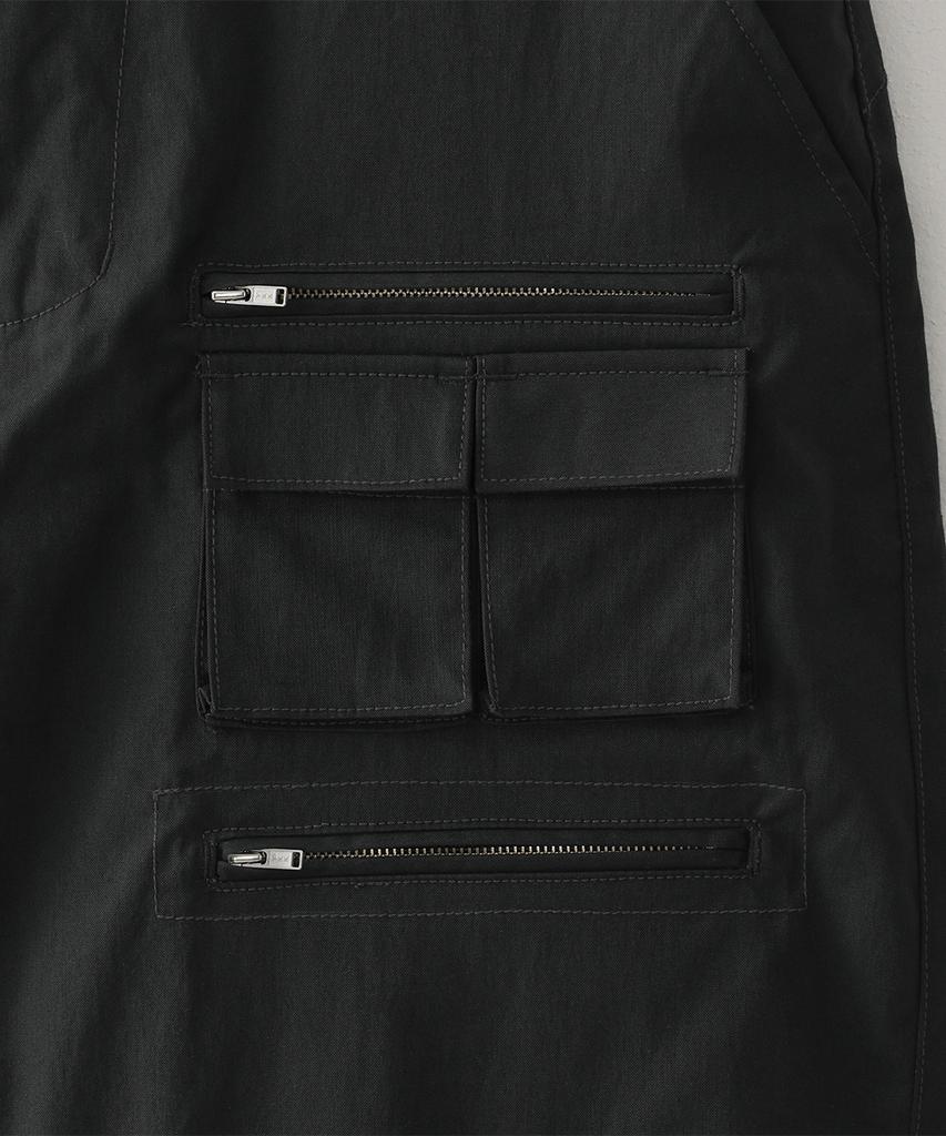 Beullusseonpeullawo Over Pocket Semi-Wide Cargo Pants [Charcoal]