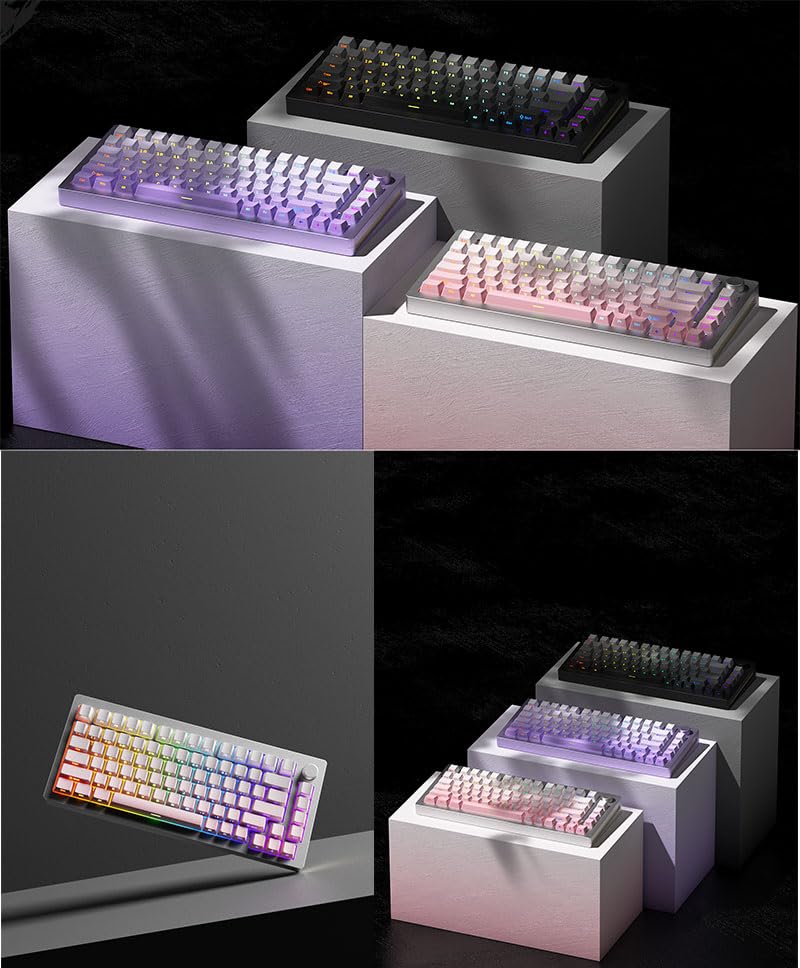 MonsGeek English Layout Wireless Akko V3 Piano Pro Switch Tenkeyless Mechanical Keyboard with Gasket Aluminum Compatible with Mac 6000mAh Battery