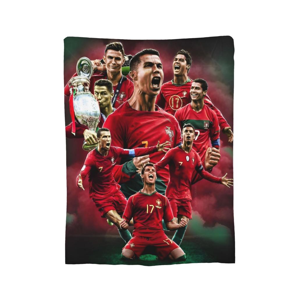 CR7 Football Blanket Cover Fleece Throw Blanket Bed Sofa Printed Soft Warm Bedspreads,