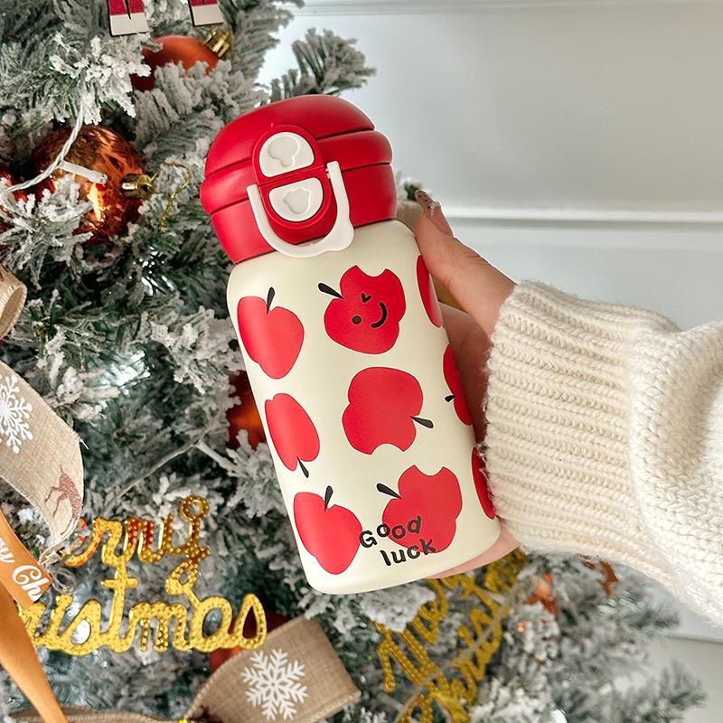 Nová Ins Větru Vysoká Úroveň Vzhledu Termoska na Dvojitý Nápoj Dívky Velkoobjemový Nerezový Kelímek na Vodu Roztomilý Kelímek s Malou Černou Kočičkou