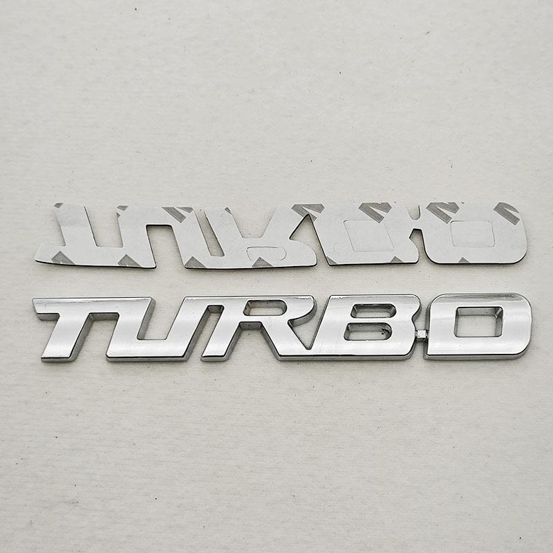 Car Sticker Turbocharged Turbo Metal Alloy 3D Metal Badge Car Modification Accessories Rear Trunk Side Fender Marking Decorative