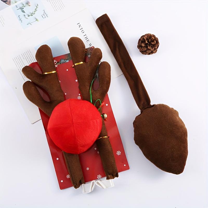 

Рождественские украшения для автомобиля рога оленьи рога нос хвост рождественские украшения украшения для автомобиля рога A