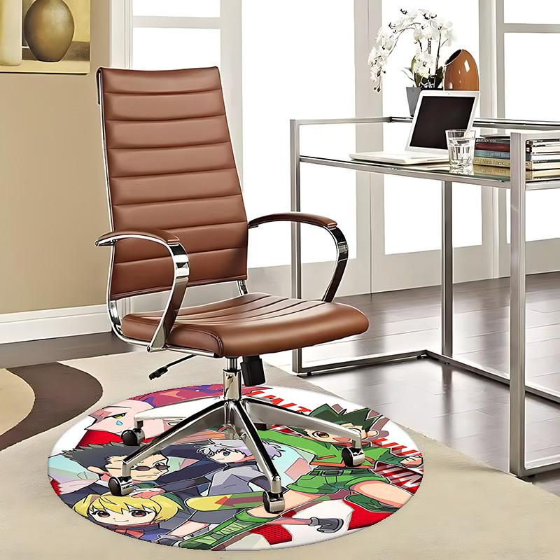 

1pc Hunter x Hunter Anime Characters Round Carpet - Office Chair Mat, Anti-Slip Rug for Home Decor, Living Room, Bedroom, Game Room, Gift Idea.H024 80cm by 80cm
