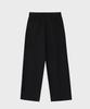 NOIRER FOR WOMAN Summer Wool Single-Pleat Slacks (Black)
