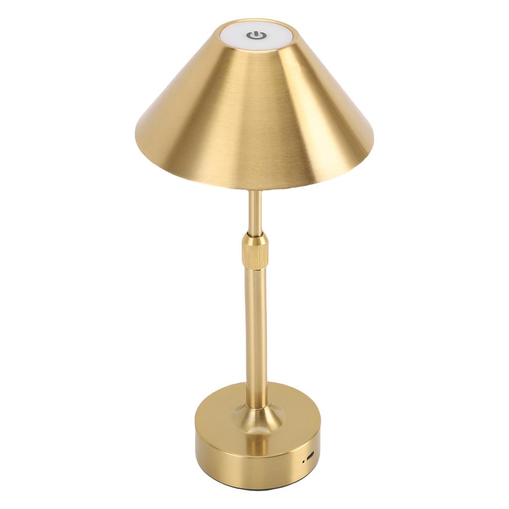 LED Cordless Table Lamp Dimmable Rechargeable Battery Powered Lamp with Telescopic Pole Touch Control 3 Colors Iron