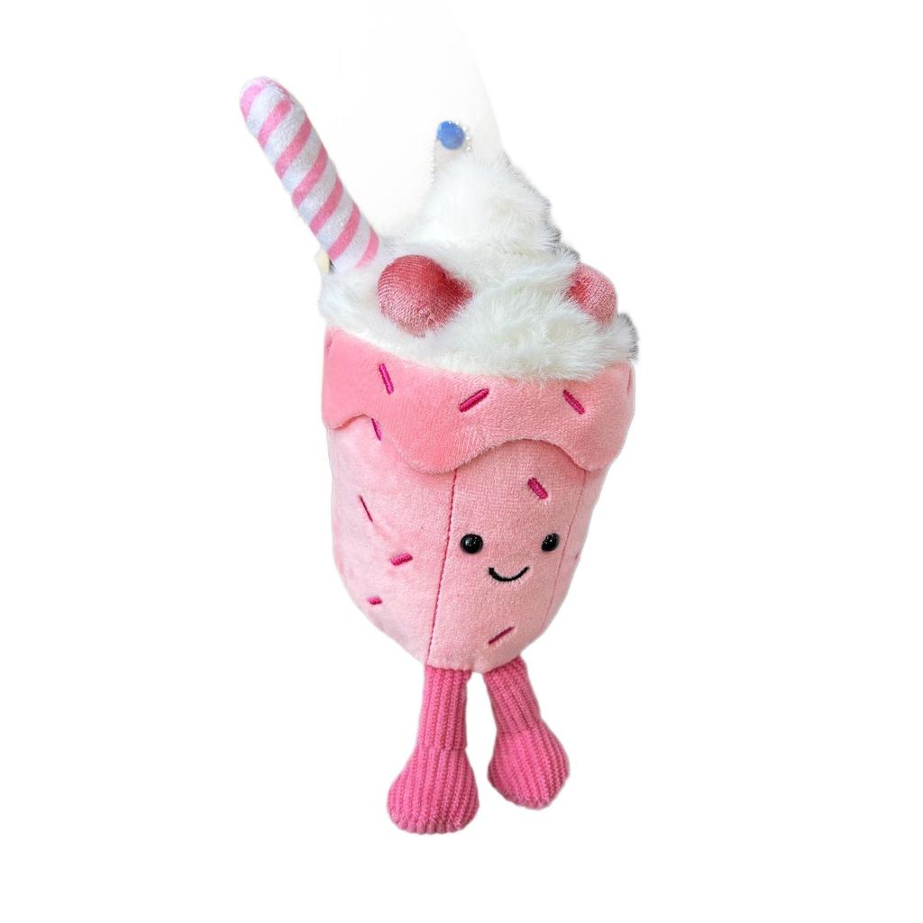 Strawberry Milkshake Plush Keychain Toy Gift