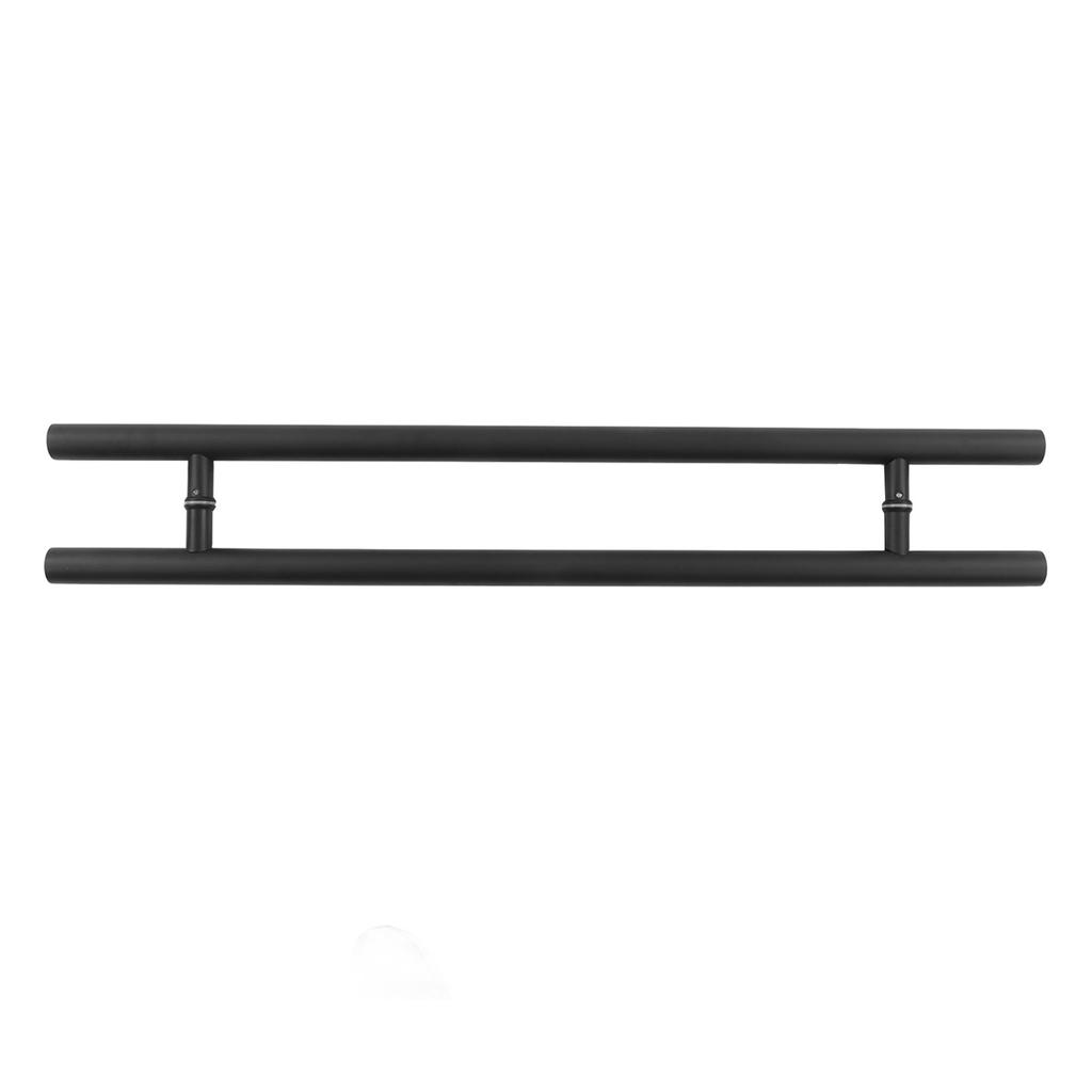 Stainless Steel Glass Door Handle Black Ergonomic Design Interior Exterior Door Pull Push for Glass Door