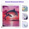 Frame Diy Diamond Painting Seascape Dolphin Embroidery Kit Mosaic Landscape Needlework Handicrafts Handmade Gift 30x40cm