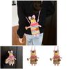 Ugly And Cute Rabbit Woven Crossbody Bag With Radish And Mushrooms For Daily Use