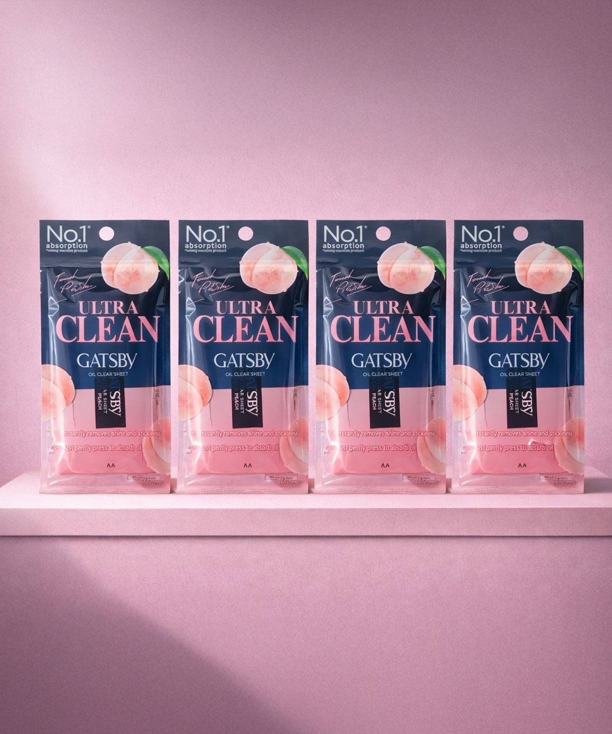 Film-type peach-scented oil blotting paper Oil Clear 40 sheets (4 packs)