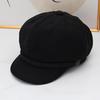 Retro Corduroy Octagonal Hat Women's Autumn and Winter Braided Newsboy Hat Showing Face Small Versatile Painter Hat