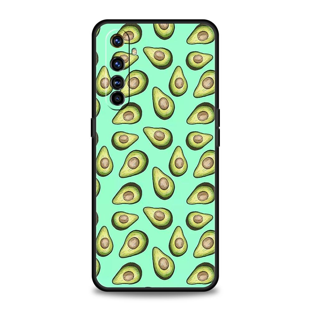 Cute Avocado Soft TPU For Realme 13 12 11 10 9 Pro Plus GT3 GT2 C21 C25 C35 C53 C55 C67 Pro 5G Phone Case Cover Fundas Capas Bag