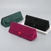 1PC Velvet Triangle Folding Glasses Women Case Elegant Sunglasses Case Purse Hard Men Elegant Reading Glasses Box