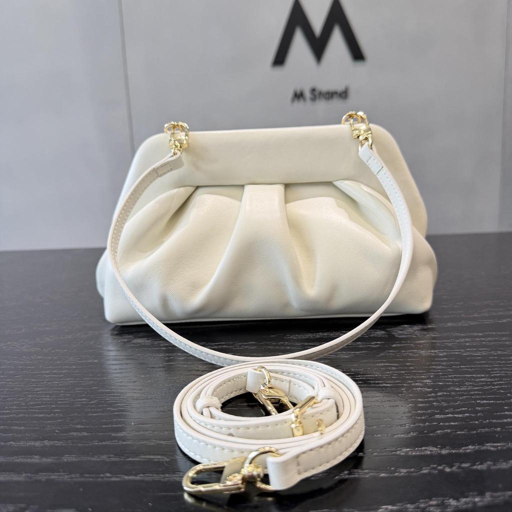 Women's Fashionable Pleated Underarm Clutch & Crossbody Bag