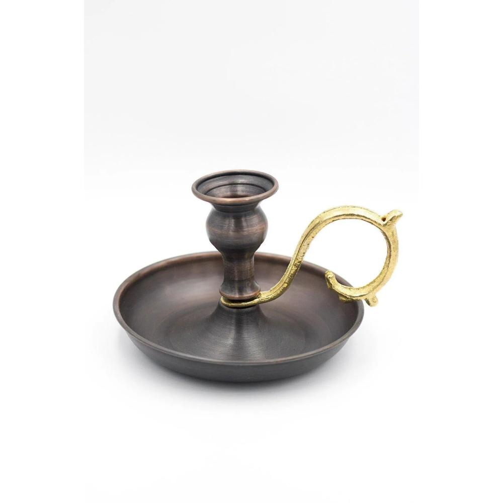 

Handmade Copper Candle Holder Plain Oxide Gift Home Decoration