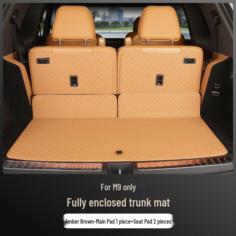 Full Coverage Nappa Leather Trunk and Backrest Mat for 2024/25 AITO M9 Five/Six-Seater