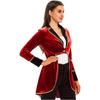 Cappotto da donna in velluto con code di rondine, giacca blazer casual a maniche lunghe con bavero, costume per festa di carnevale, cosplay