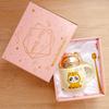 Heart-shaped Wings Butterfly Lid Gift Cup Cute Cartoon Ceramic Mug Water Cup with Lid