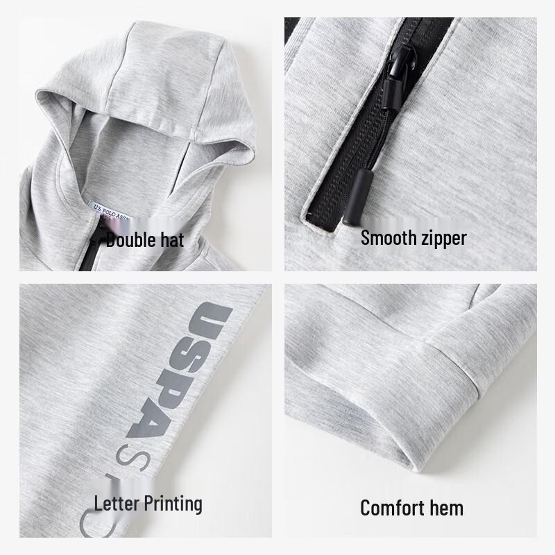 U.S. Polo Assn. Herrhoodie kofta sweatshirt