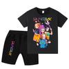 WA1233 Kinder Jungen Mädchen Kpop Rumi Zoey Mira Druck Kurzarm T-Shirt Shorts Hosen Sets