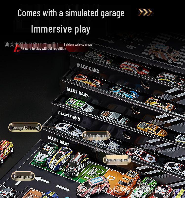 Douyin Inertia Car Gift Set: 48 Diecast Alloy Cars in Premium Box